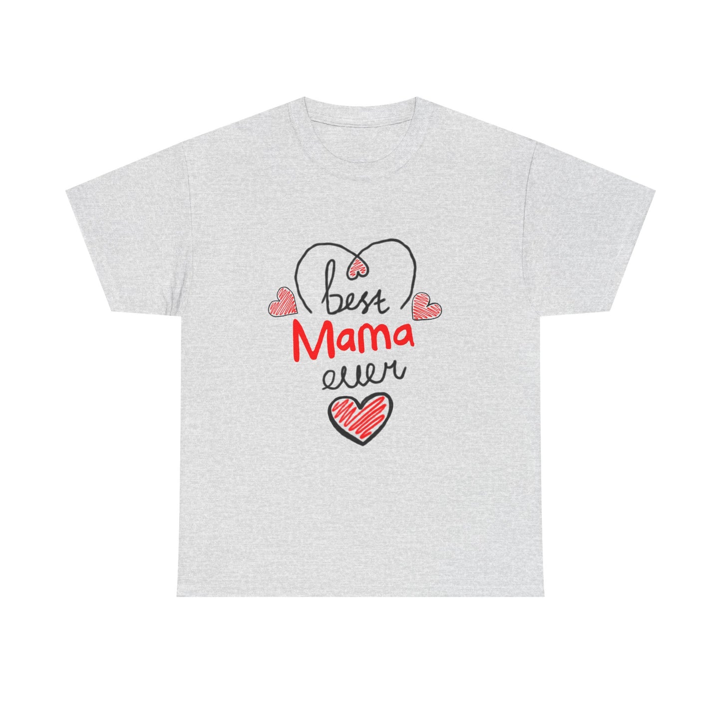 Beste mama ooit T-shirt – schattig hart-moederdag-T-shirt voor moeders