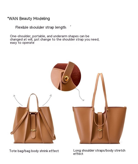 Koeienhuid bakken met grote capaciteit Hoogwaardige damestas