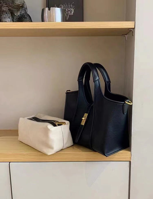 Plantaardige mand Gesimuleerde lederen handtas Woon-werkdraagtas In de hand gehouden