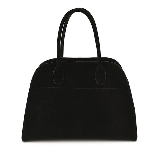 Retrostijl draagtas met hoge capaciteit en suède-look met één schouder