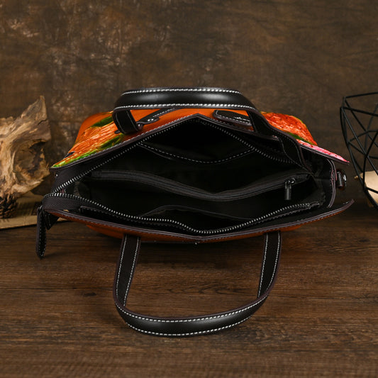 Grensoverschrijdende, verfijnde schoudertas in retro-etnische stijl