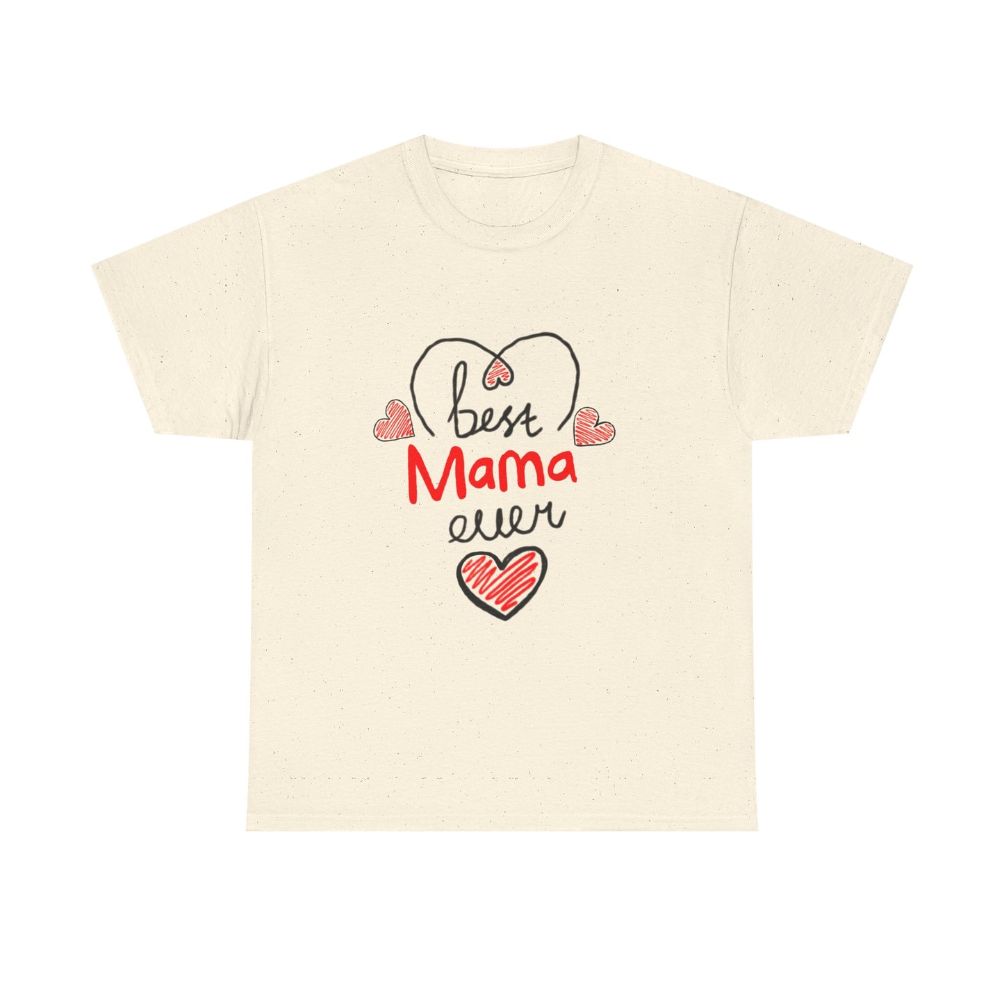 Beste mama ooit T-shirt – schattig hart-moederdag-T-shirt voor moeders