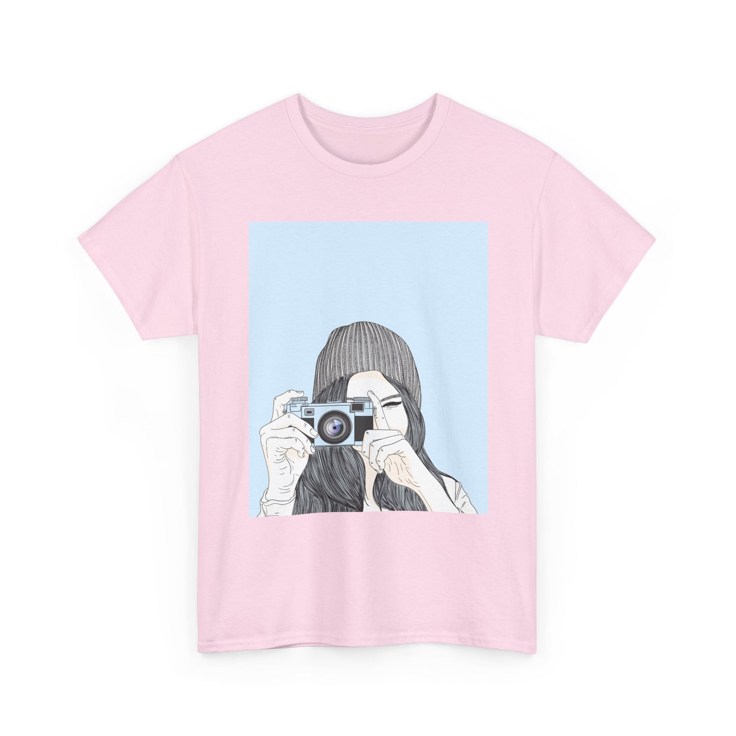 Fotografie Meisje Grafisch T-Shirt — Retro Camera Illustratie