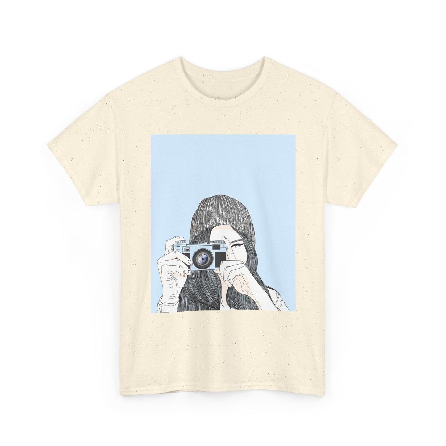 Fotografie Meisje Grafisch T-Shirt — Retro Camera Illustratie