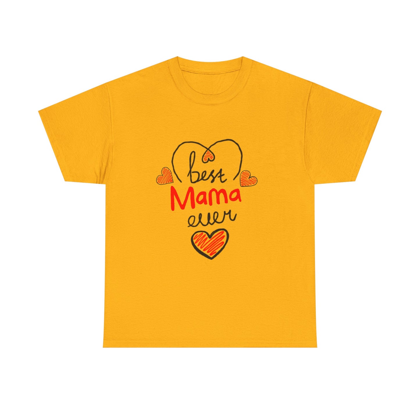 Beste mama ooit T-shirt – schattig hart-moederdag-T-shirt voor moeders