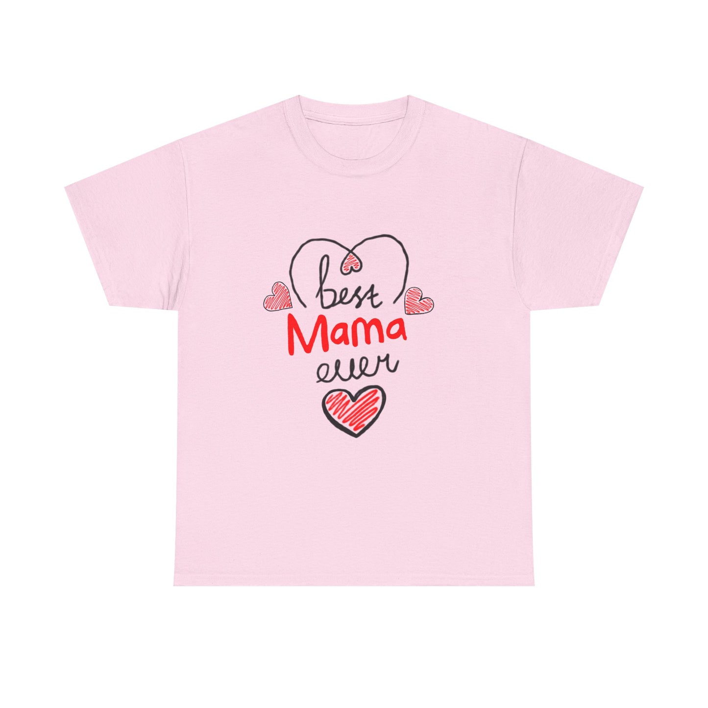Beste mama ooit T-shirt – schattig hart-moederdag-T-shirt voor moeders