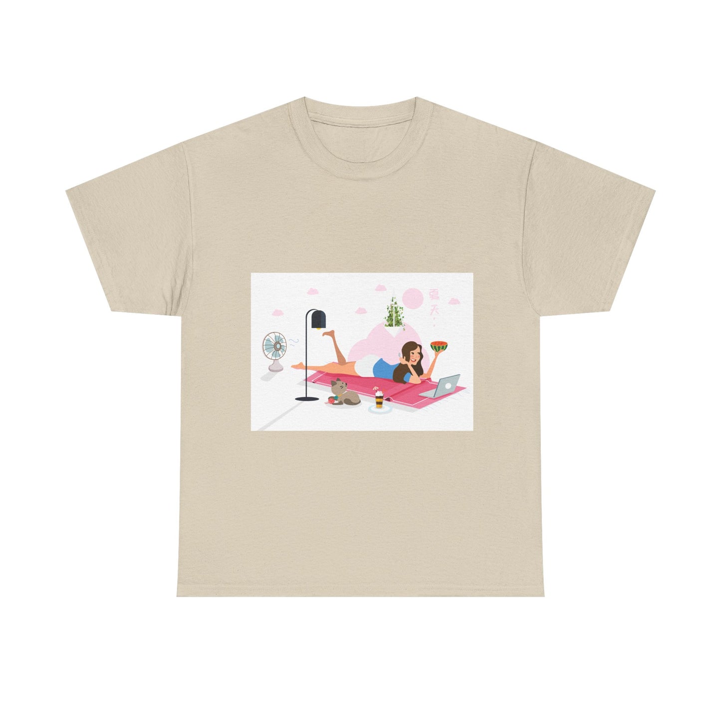 T‑Shirt — Cozy Reading Girl Illustration Tee