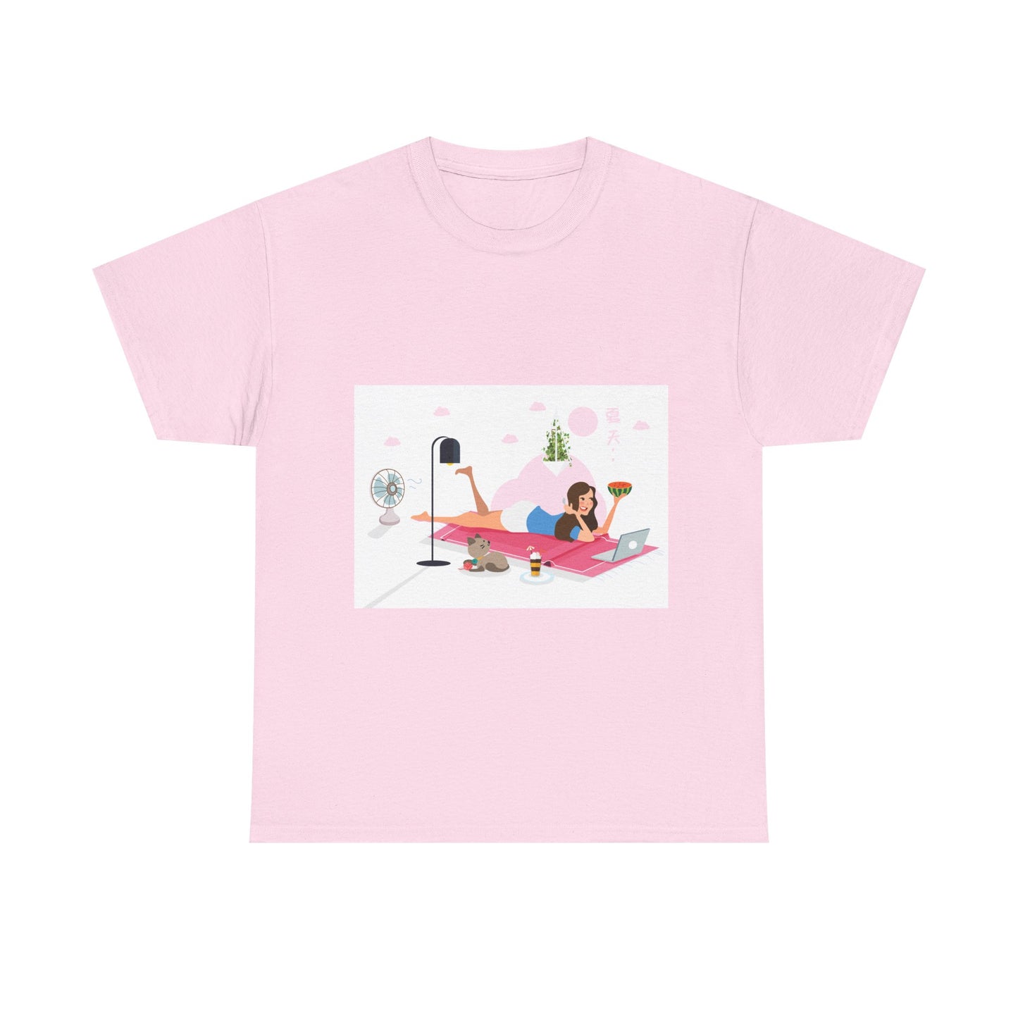 T‑Shirt — Cozy Reading Girl Illustration Tee