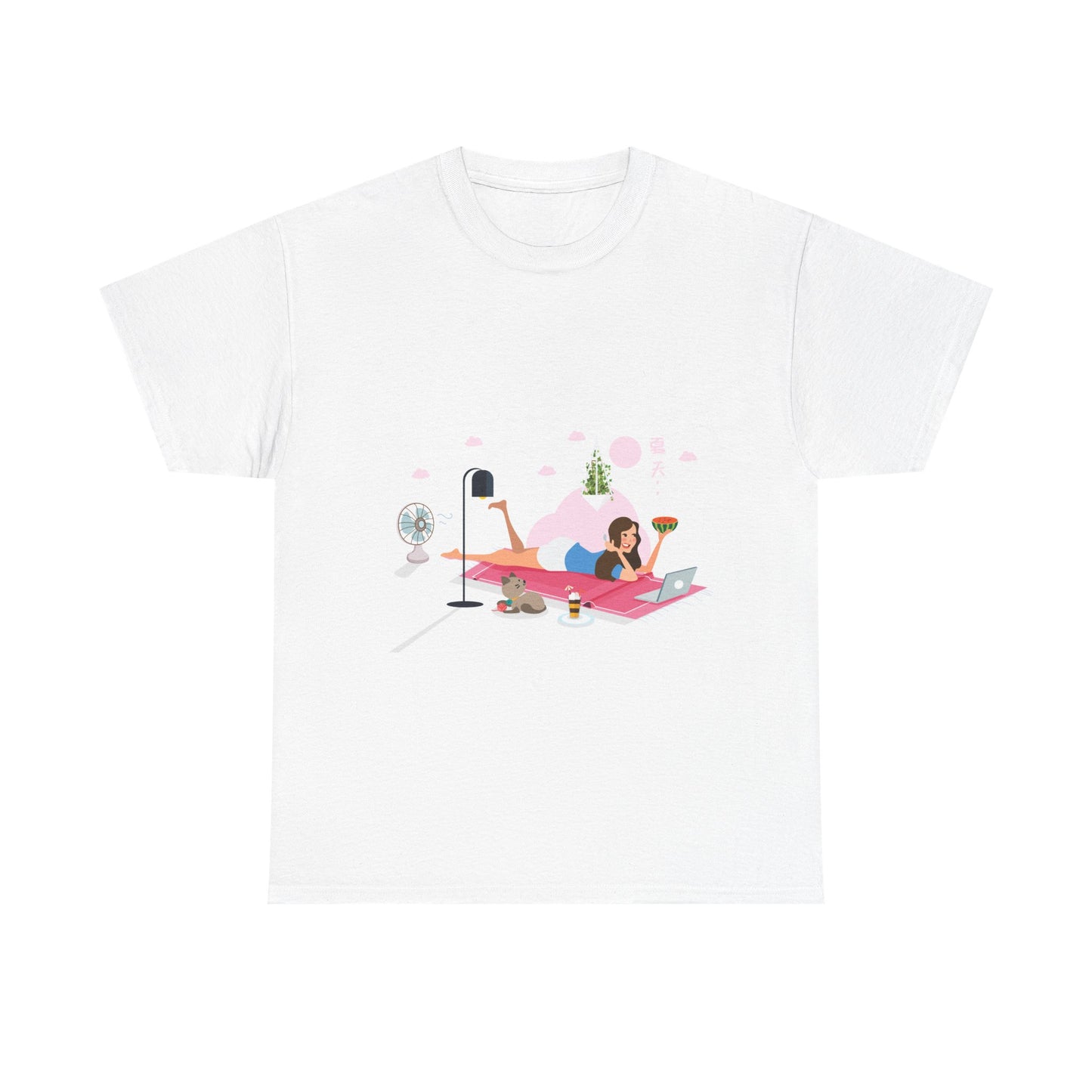 T‑Shirt — Cozy Reading Girl Illustration Tee