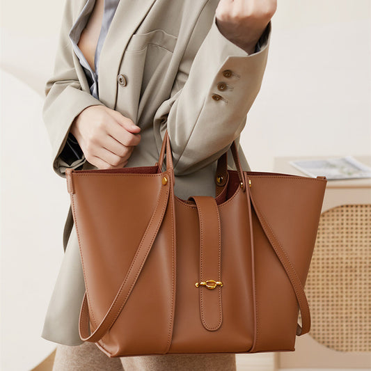 Koeienhuid bakken met grote capaciteit Hoogwaardige damestas