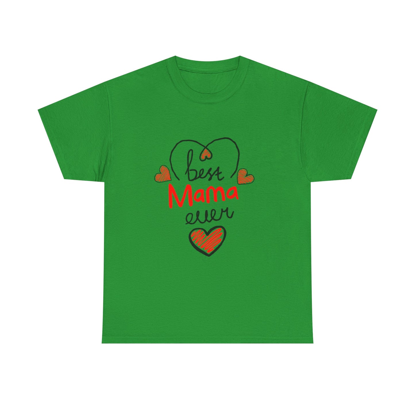 Beste mama ooit T-shirt – schattig hart-moederdag-T-shirt voor moeders