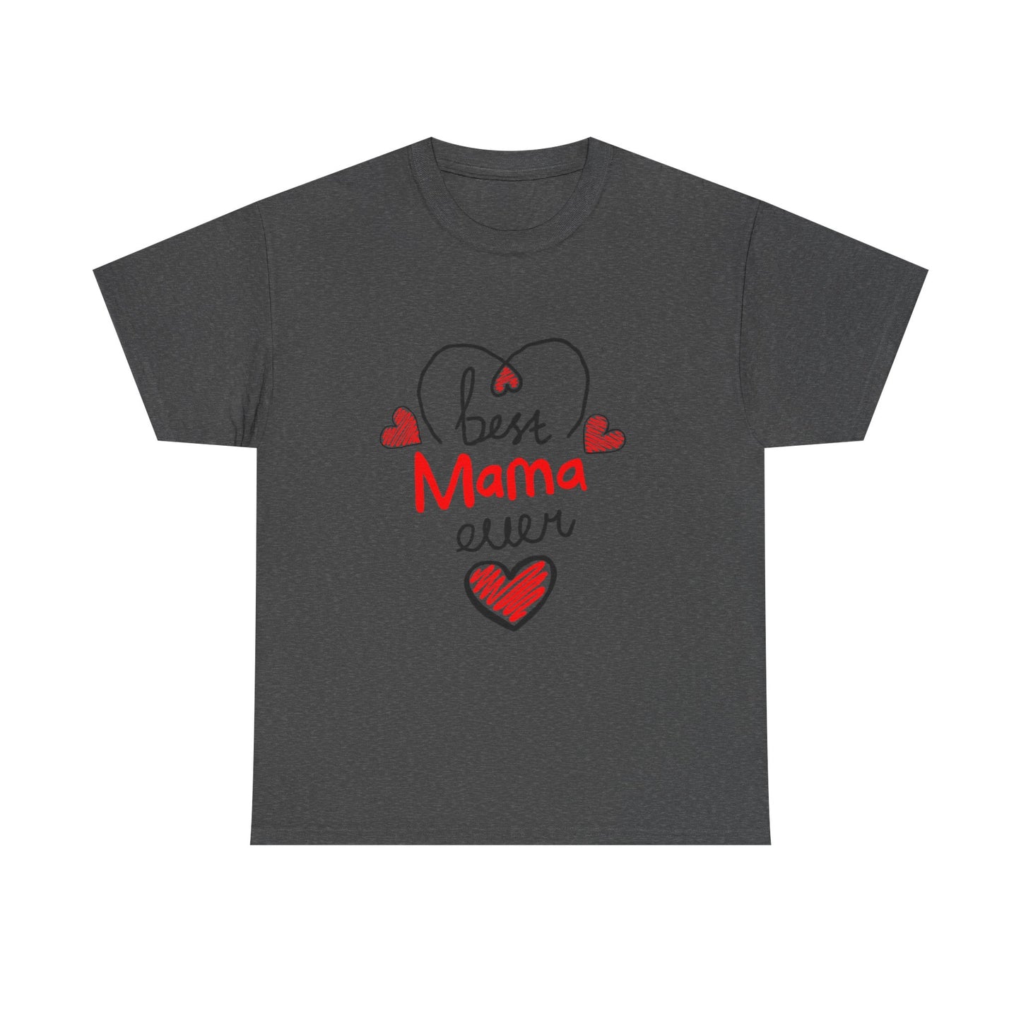 Beste mama ooit T-shirt – schattig hart-moederdag-T-shirt voor moeders