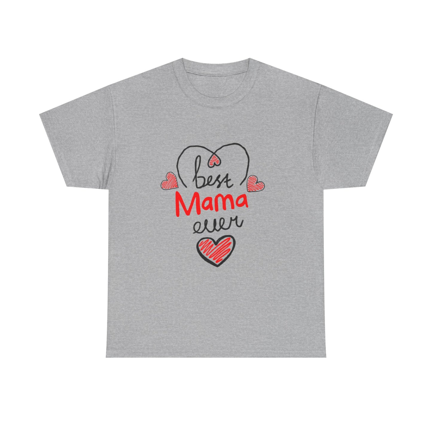 Beste mama ooit T-shirt – schattig hart-moederdag-T-shirt voor moeders