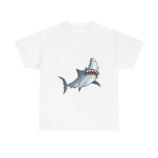 Shark Graphic Tee - Leuk Cartoon Shark strandshirt voor kinderen en volwassenen