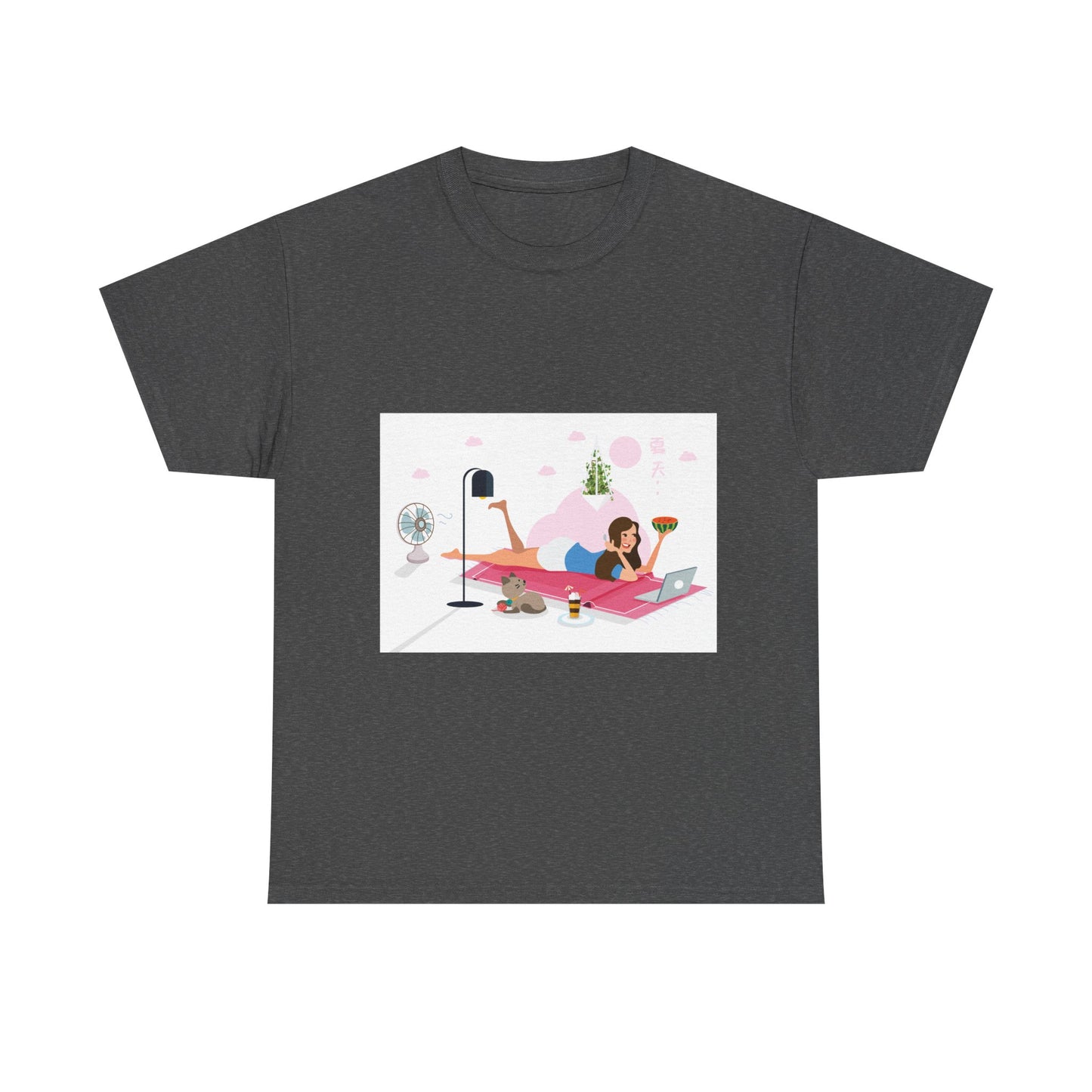 T‑Shirt — Cozy Reading Girl Illustration Tee