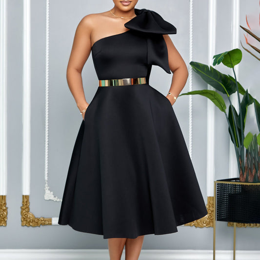 Valentines Day Fashionable Solid-Color Sexy Evening Gown For Women