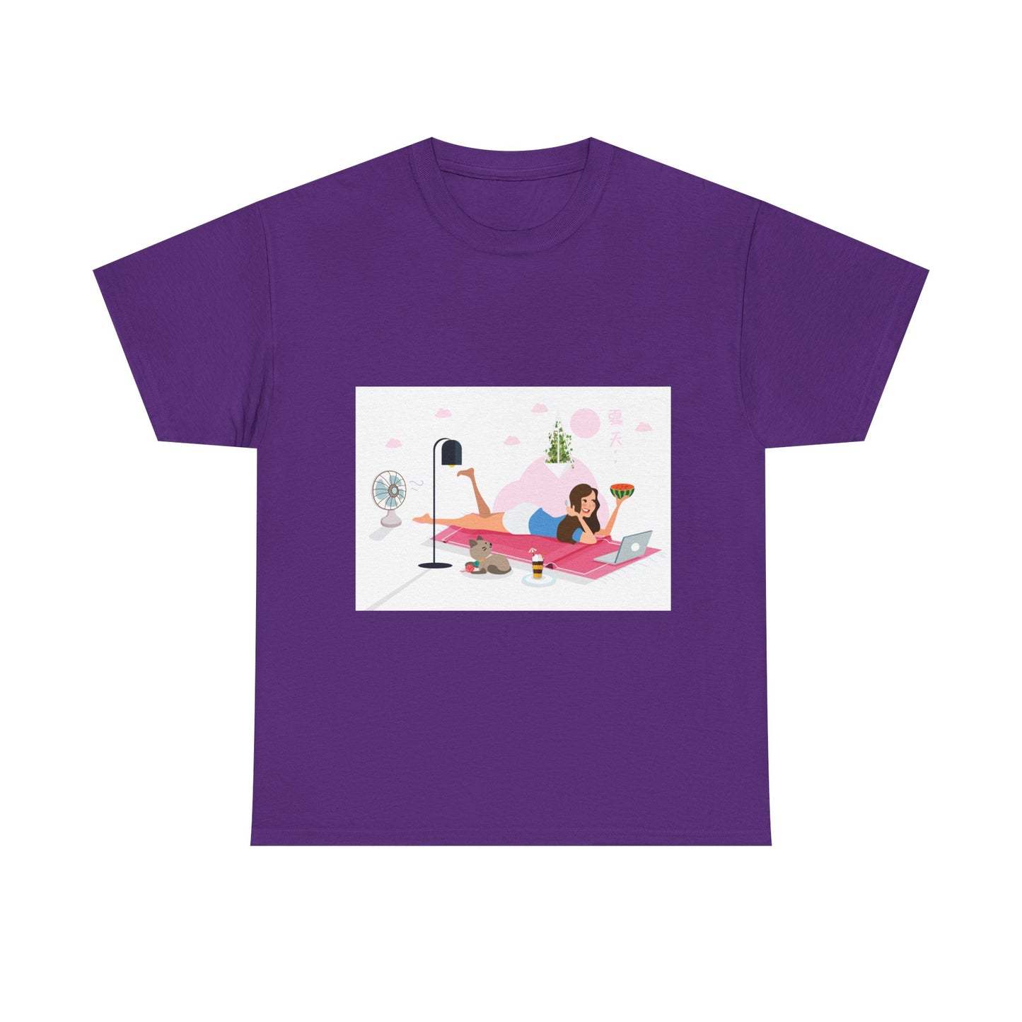 T‑Shirt — Cozy Reading Girl Illustration Tee