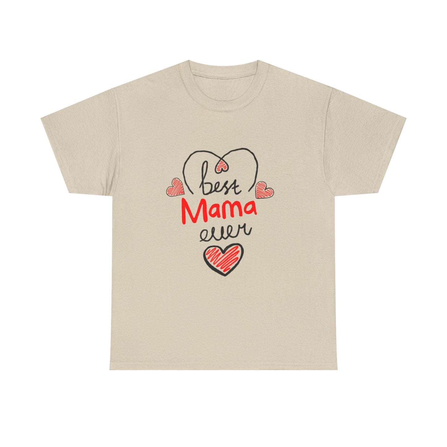 Beste mama ooit T-shirt – schattig hart-moederdag-T-shirt voor moeders