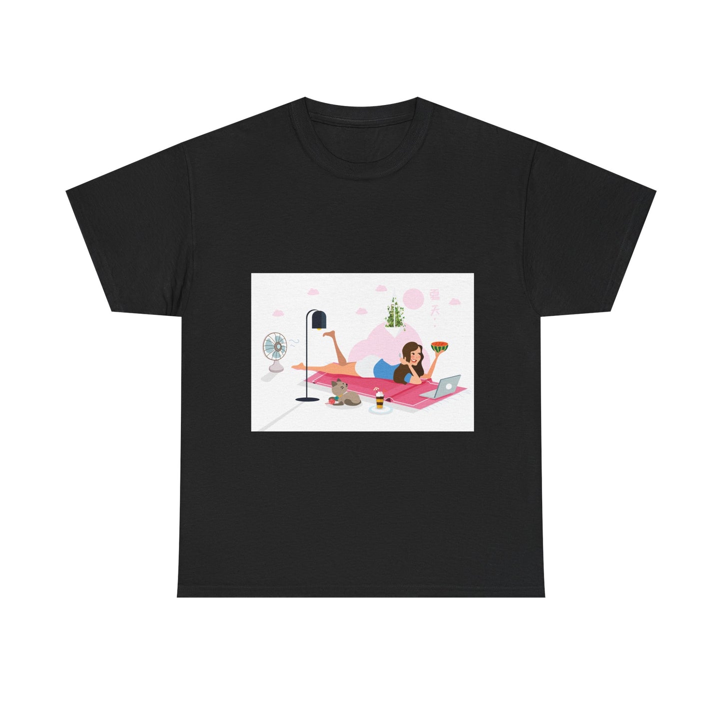 T‑Shirt — Cozy Reading Girl Illustration Tee