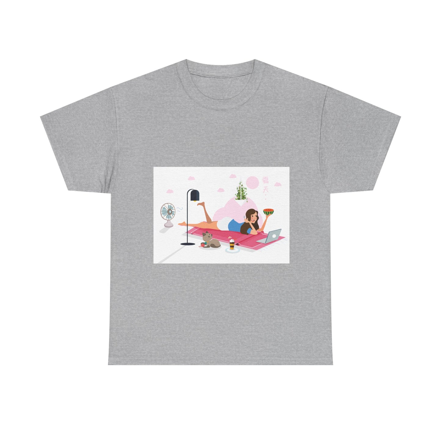 T‑Shirt — Cozy Reading Girl Illustration Tee