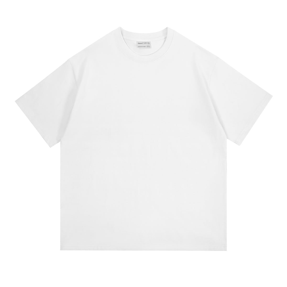 New 260g Heavy Men's T-Shirt Pure Cotton Short Sleeve Solid Color Summer Versatile Drop Shoulder Bottom Short Sleeve T-Shirt Men's Wholesale