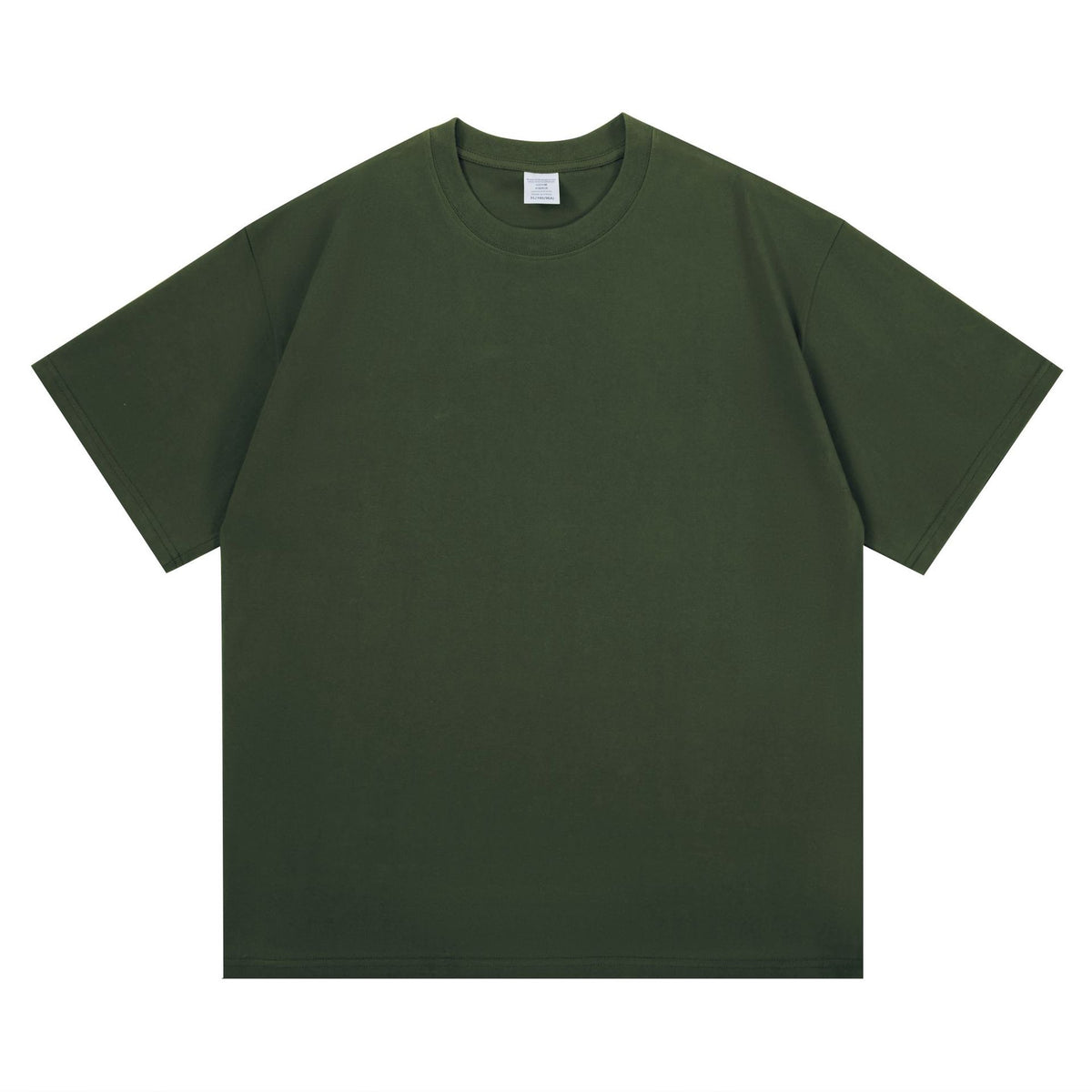 New 260g Heavy Men's T-Shirt Pure Cotton Short Sleeve Solid Color Summer Versatile Drop Shoulder Bottom Short Sleeve T-Shirt Men's Wholesale