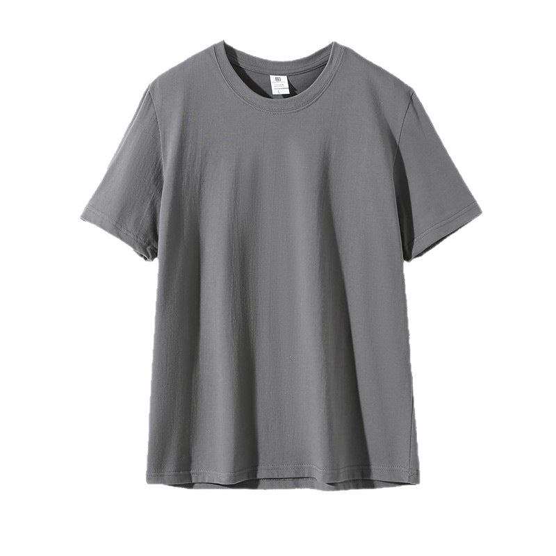 180g 24 Count Cotton Solid Color Crew Neck Men's Short Sleeve T-Shirt Wholesale Blank Shirt Advertising DIY Printing Logo