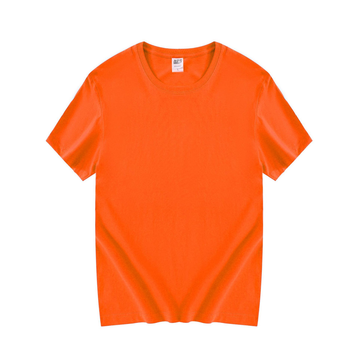 180g 24 Count Cotton Solid Color Crew Neck Men's Short Sleeve T-Shirt Wholesale Blank Shirt Advertising DIY Printing Logo