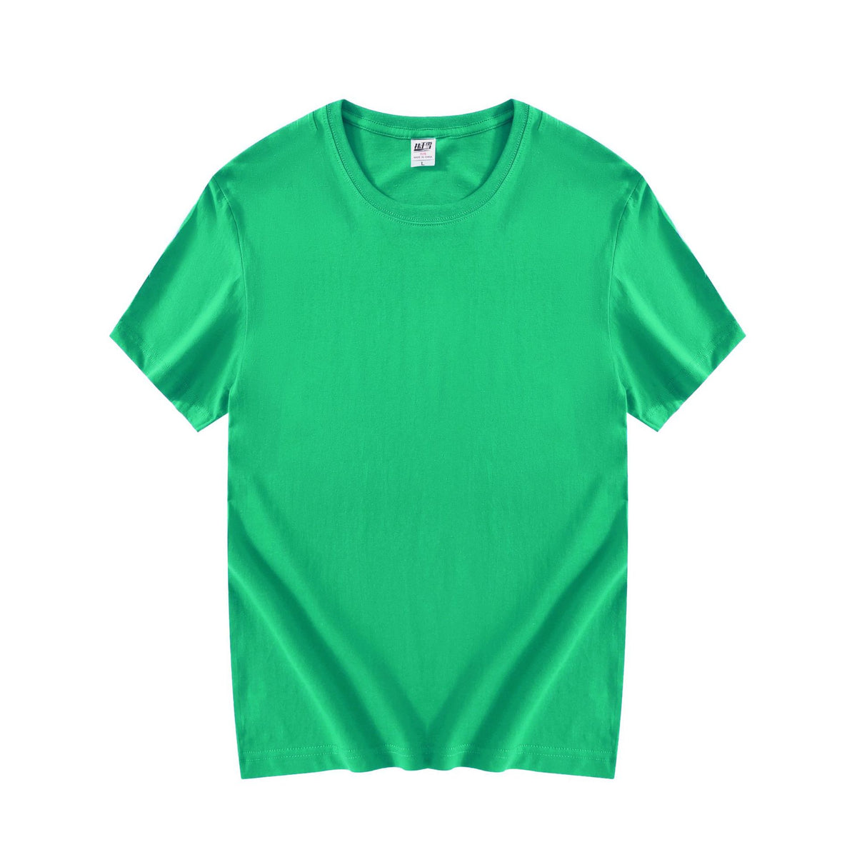 180g 24 Count Cotton Solid Color Crew Neck Men's Short Sleeve T-Shirt Wholesale Blank Shirt Advertising DIY Printing Logo