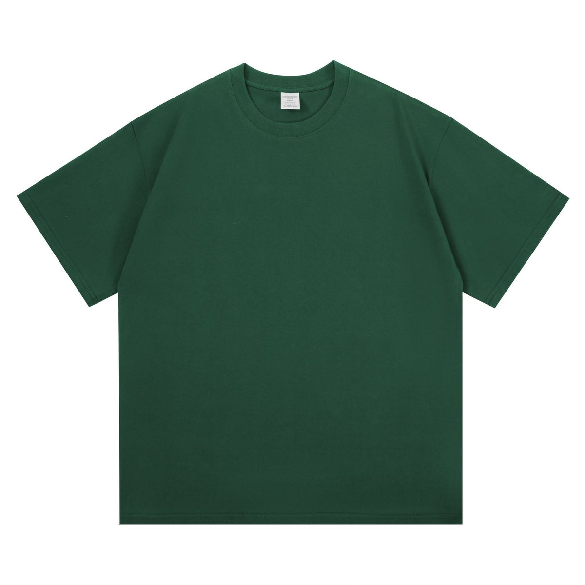 New 260g Heavy Men's T-Shirt Pure Cotton Short Sleeve Solid Color Summer Versatile Drop Shoulder Bottom Short Sleeve T-Shirt Men's Wholesale