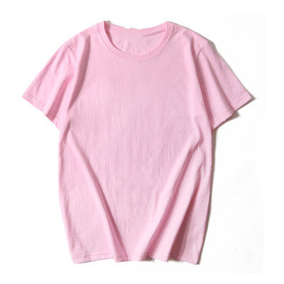 180g 24 Count Cotton Solid Color Crew Neck Men's Short Sleeve T-Shirt Wholesale Blank Shirt Advertising DIY Printing Logo
