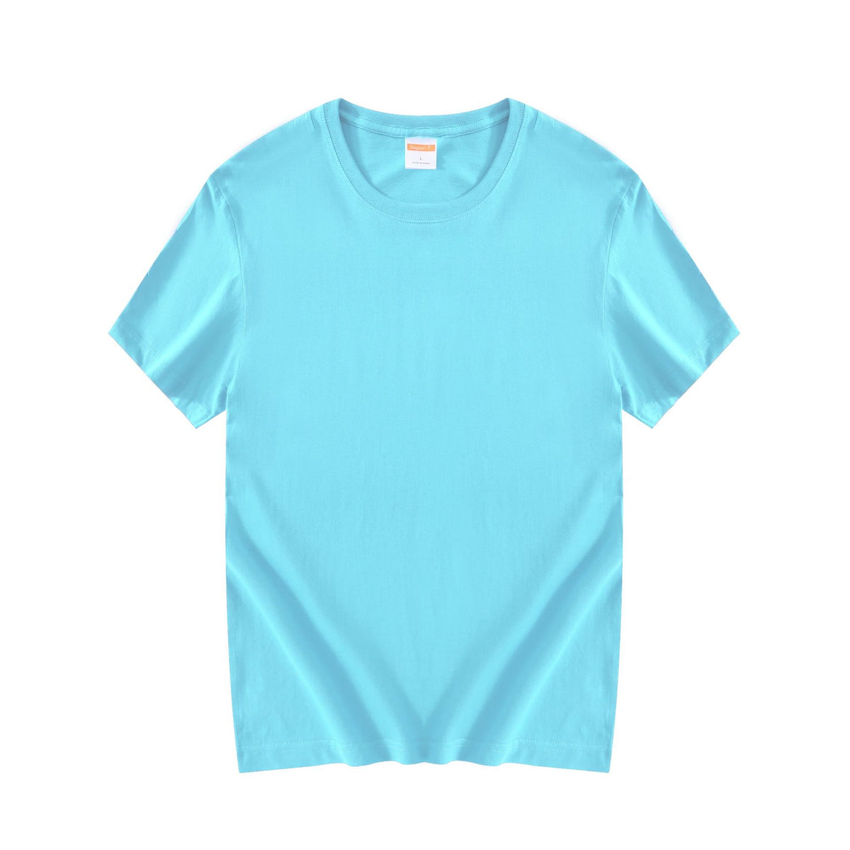 180g 24 Count Cotton Solid Color Crew Neck Men's Short Sleeve T-Shirt Wholesale Blank Shirt Advertising DIY Printing Logo