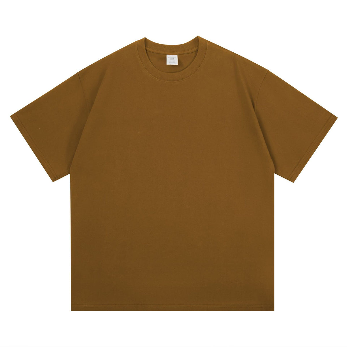New 260g Heavy Men's T-Shirt Pure Cotton Short Sleeve Solid Color Summer Versatile Drop Shoulder Bottom Short Sleeve T-Shirt Men's Wholesale
