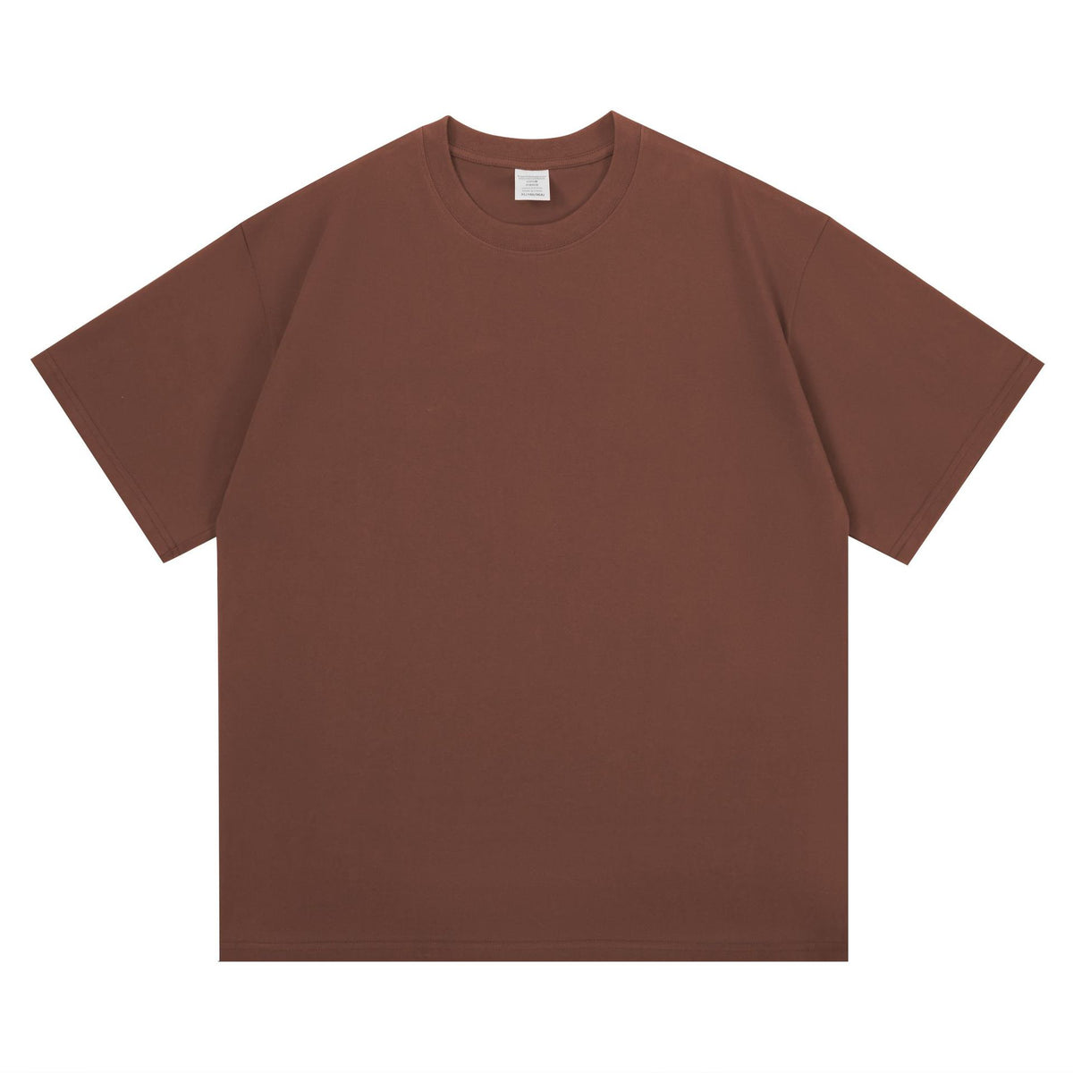 New 260g Heavy Men's T-Shirt Pure Cotton Short Sleeve Solid Color Summer Versatile Drop Shoulder Bottom Short Sleeve T-Shirt Men's Wholesale